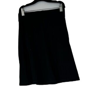 Prati Woman's sz M black midi aline skirt casual fun business work classic cozy